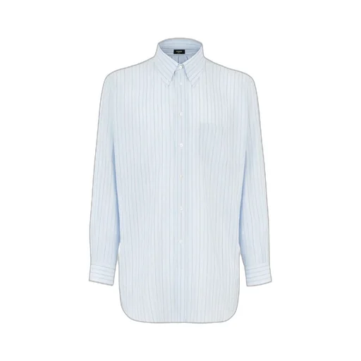 Light Blue Silk And Cotton Shirt