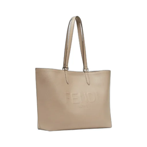 Fendi Roma Logo Embossed Shopper Bag