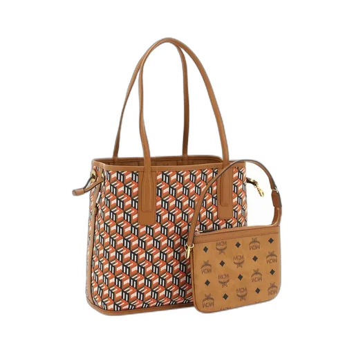 Mcm Liz Monogram-Pattern Small Top Handle Bag