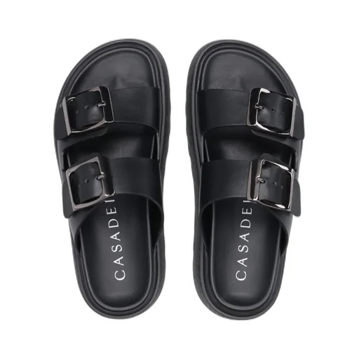 Florence Double-Strap Chunky-Sole Sandals