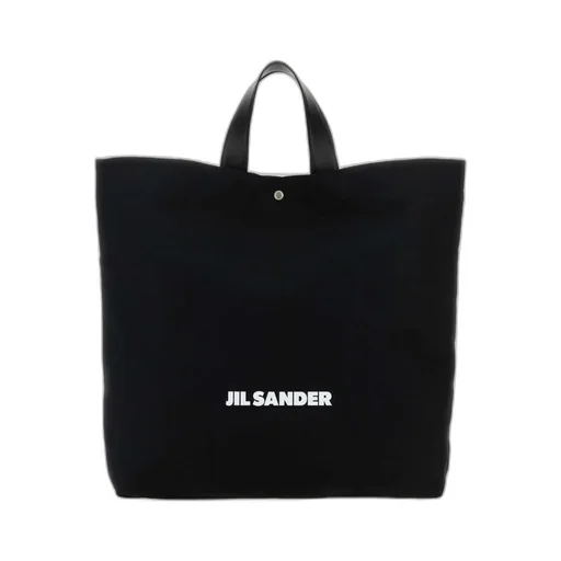 Jil Sander Logo-Print Open Top Tote Bag