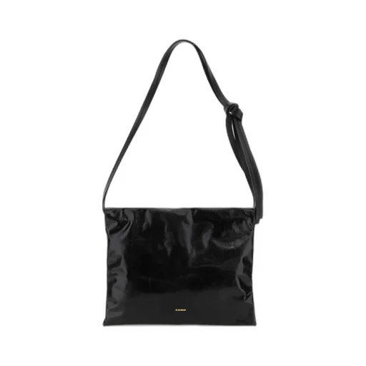 Jil Sander Logo Debossed Small Shoulder Bag