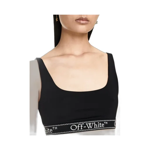 Off-White Straight Hem Cropped Top