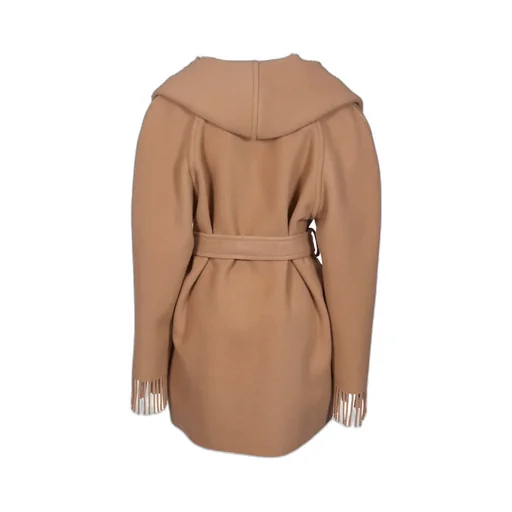 Belted Fringed Coat