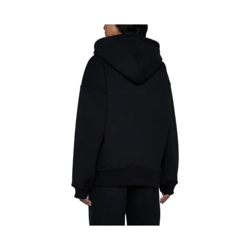 Off-White Drawstring Long-Sleeved Hoodie