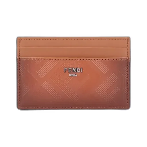 Fendi Logo Plaque Open Top Cardholder