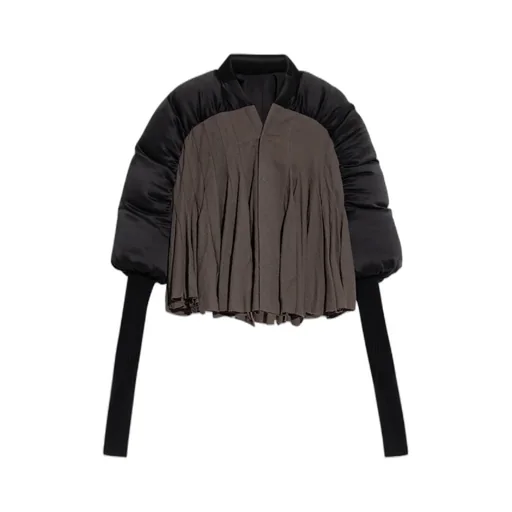 Rick Owens Knit-Sleeved Cropped Jacket