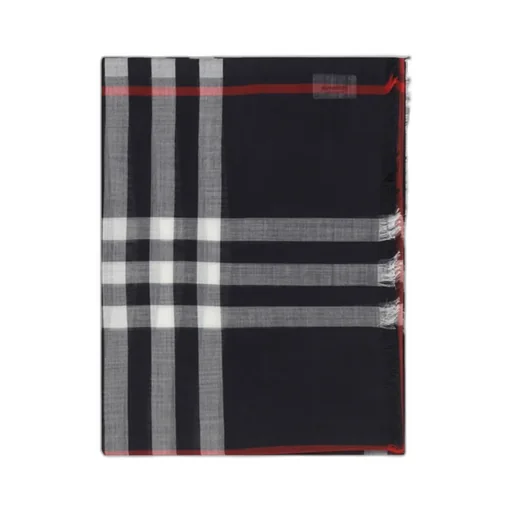Burberry Checked Frayed-Edge Scarf