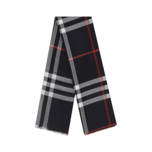 Burberry Checked Frayed-Edge Scarf