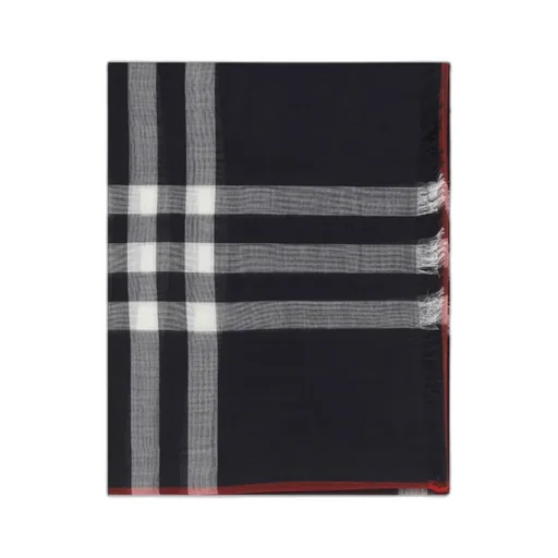Burberry Checked Frayed-Edge Scarf