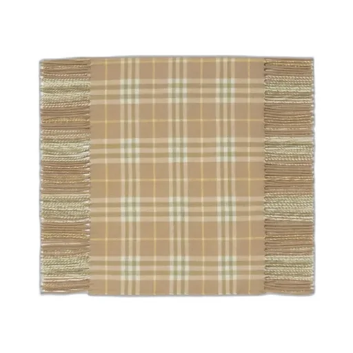 Burberry Checked Frayed-Edge Scarf