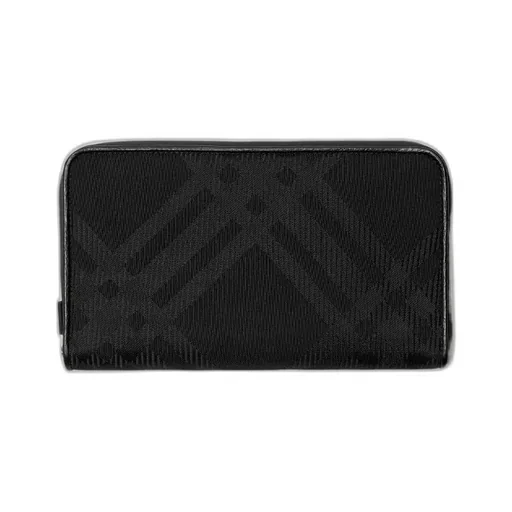 Burberry Checkered Jacquard Zip-Up Wallet