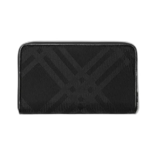 Burberry Checkered Jacquard Zip-Up Wallet