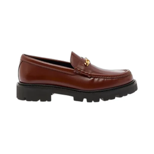 Margaret Triomphe Chain Chunky Loafer In Polished Bullskin