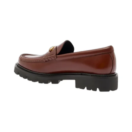 Margaret Triomphe Chain Chunky Loafer In Polished Bullskin