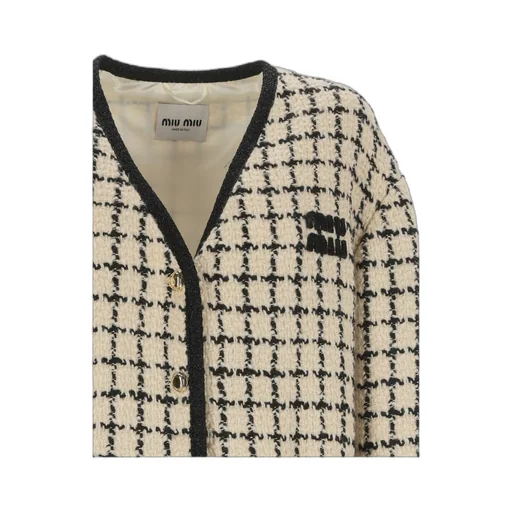Single-Breasted Bouclé Jacket