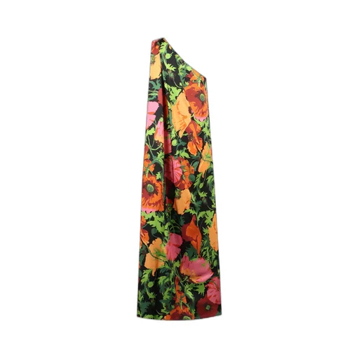 Floral-Print One Shoulder Dress