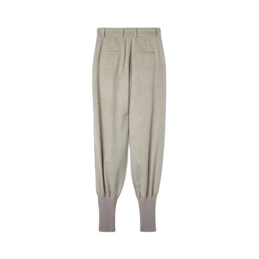 Carmy Rib Detail Cashmere Casual Pants