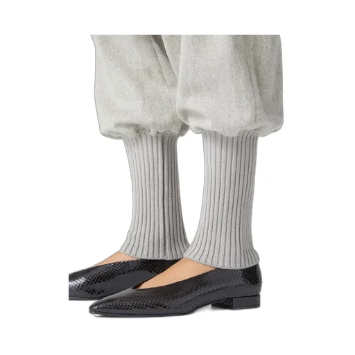 Carmy Rib Detail Cashmere Casual Pants