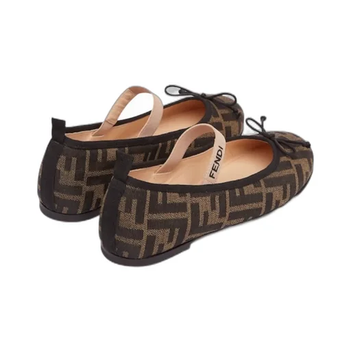 Fendi Kids Ff Motif Ballet Flats