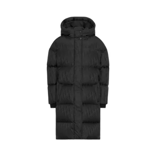 Baby Dior Allover Logo Printed Hooded Coat