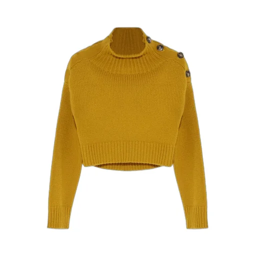High-Neck Long-Sleeved Sweater