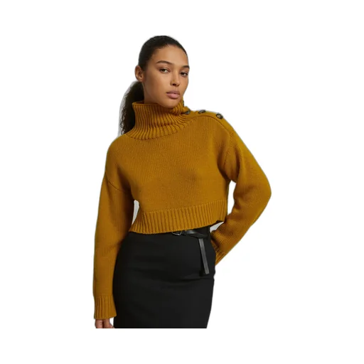 High-Neck Long-Sleeved Sweater