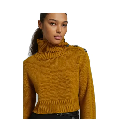 High-Neck Long-Sleeved Sweater