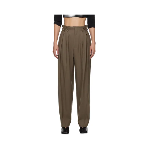 High-Waisted Paperbag Trousers