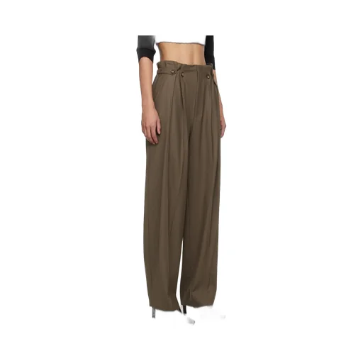 High-Waisted Paperbag Trousers