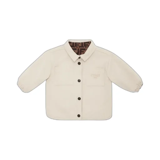 Fendi Kids Fendi Roma Embroidered Reversible Shirt Jacket