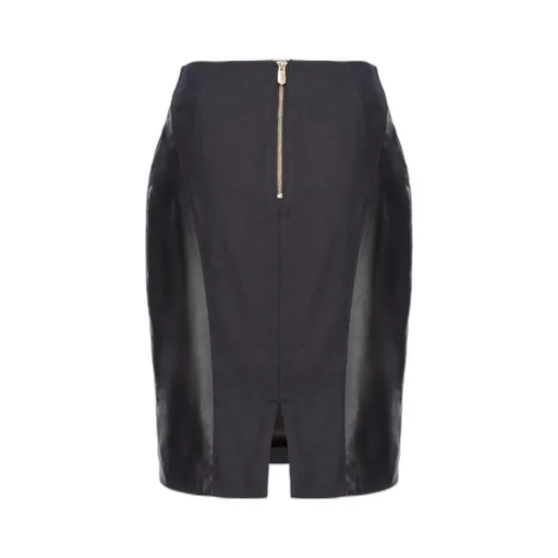 Pinko High-Waist Zipped Leather Skirt
