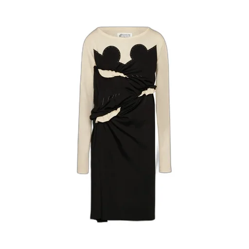 Maison Margiela Patchwork Long-Sleeved Dress