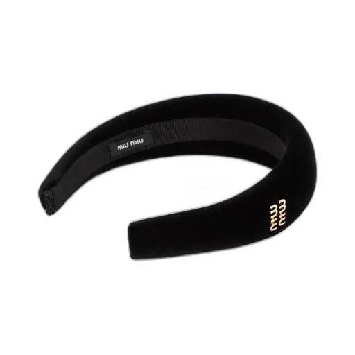 Miu Miu Logo-Embellished Velvet Headband