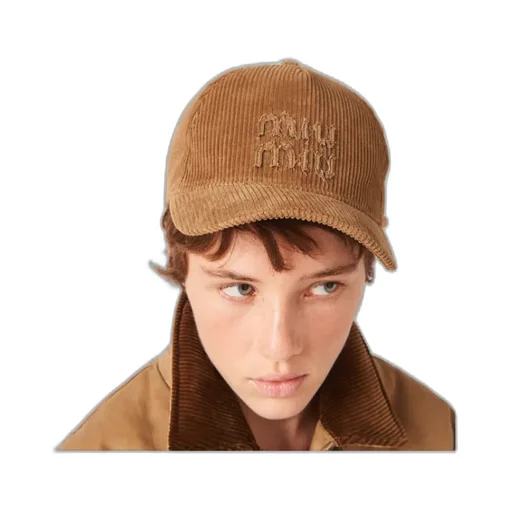 Miu Miu Logo-Appliqué Curved Peak Baseball Cap