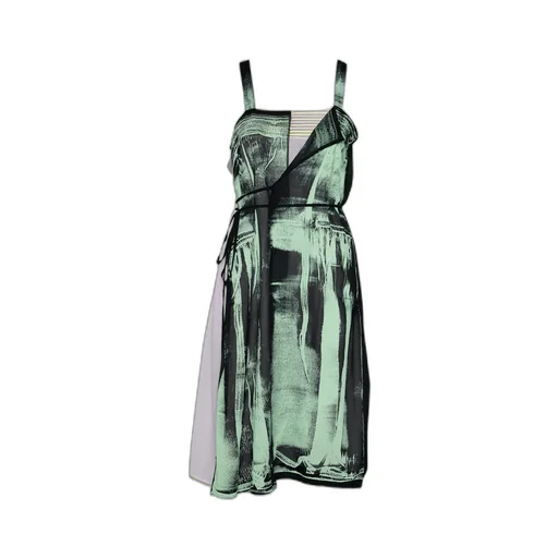 Freeze-Frame Silk Dress