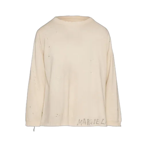 Maison Margiela Logo Printed Long-Sleeved T-Shirt