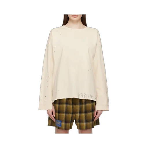 Maison Margiela Logo Printed Long-Sleeved T-Shirt