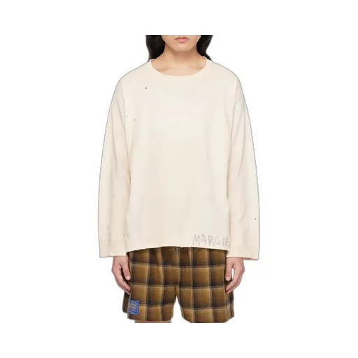 Maison Margiela Logo Printed Long-Sleeved T-Shirt