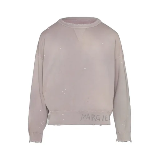 Maison Margiela Handwritten Raw-Cut Edge Distressed Sweatshirt