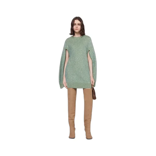 Sequinned Knitted Cape Dress