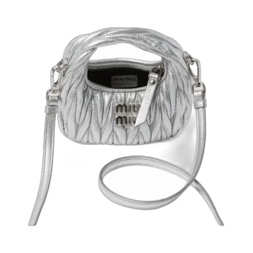 Wander Matelassé Nappa Leather Micro Hobo Bag