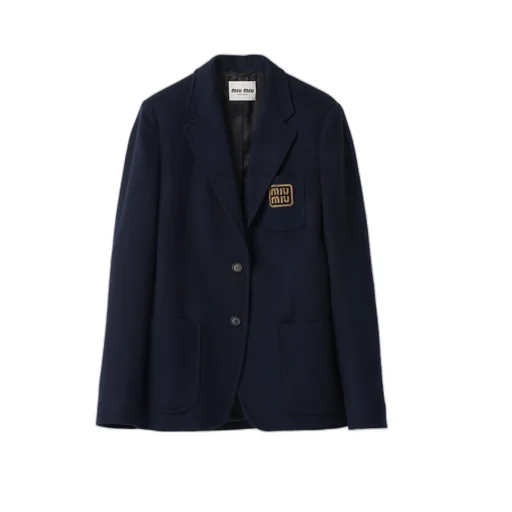 Single-Breasted Velour Jacket