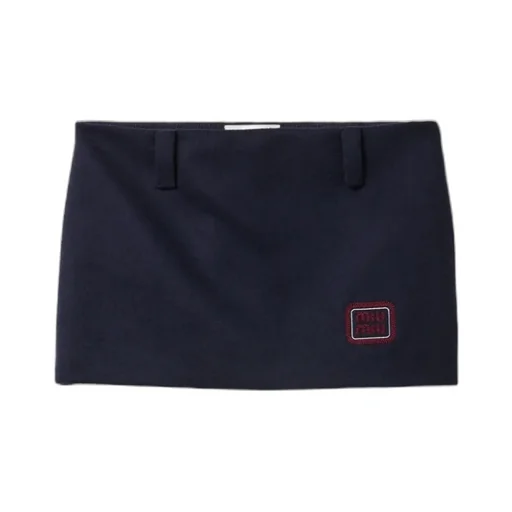 Miu Miu Logo-Detailed Mini Skirt