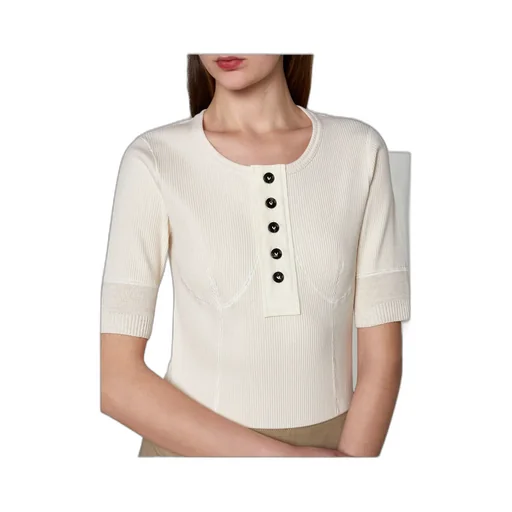 Bottega Veneta Slim Fit Ribbed Knit Top