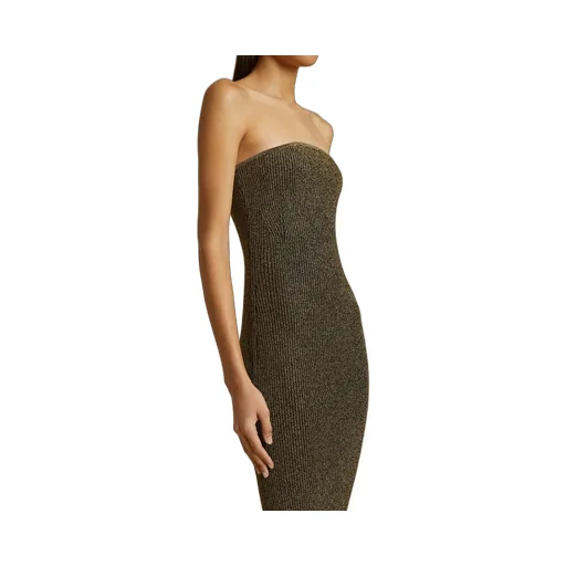 Khaite The Rumer Ribbed Midi Dress