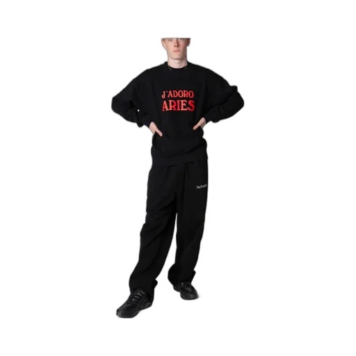Aries Logo Printed Crewneck Sweatshirt