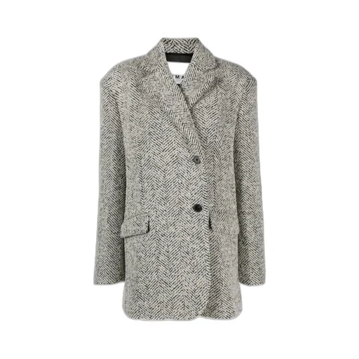 Herringbone Blended Short Coat