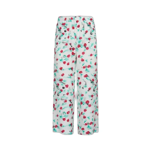 Marni Floral Printed Cropped Satin Trousers