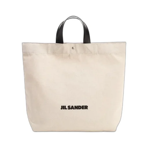 Jil Sander Logo Printed Large Tote Bag